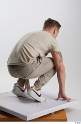 Man White Athletic Male Studio Poses